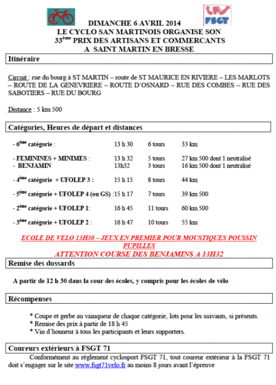 Prix de Saint Martin 2014