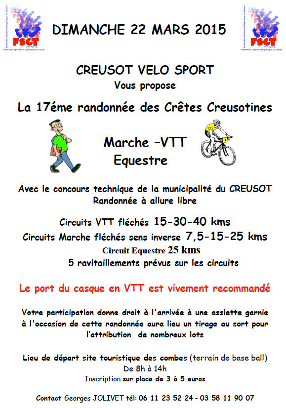Rando des Cretes Creusotines 2015