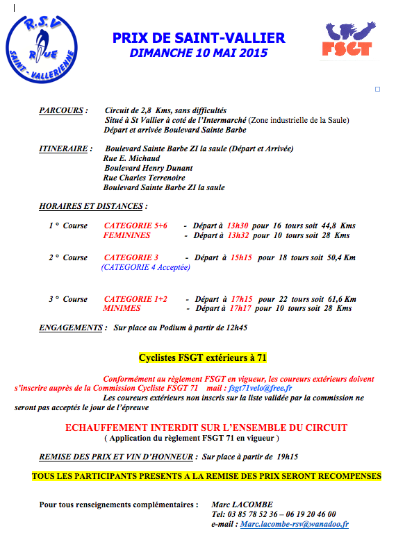 Prix de Saint Vallier 2015