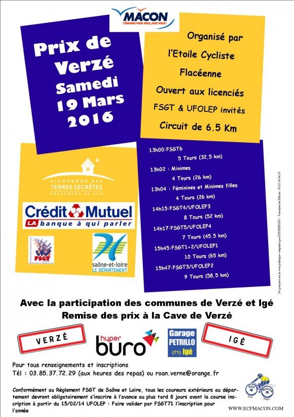 Prix de Verzé FSGT 2016